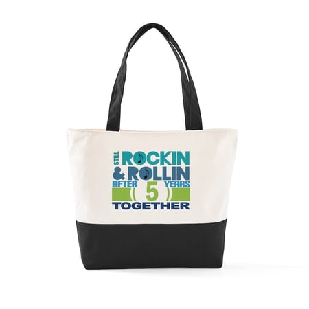 CafePress – 5Th Anniversary Party Funny – Two Tone 100% Cotton Zipper Tote Bag