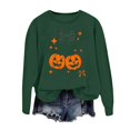 thumbnail image 1 of Chandail Sans Capuche d'Halloween pour Femme, Chandail Imprimé à Manches Longues, Col Rond, Haut Décontracté d'Automne, Mode, Confortable, Coupe Ample, Taille : L, 1 of 4