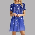 thumbnail image 2 of Levmjia Casual Dresses For Women Floral Short Sleeve Round Neck Polyester Comfortable Summer Vacation Beach Party SunMultiple Colors Available, 2 of 7