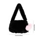 thumbnail image 4 of Bolsa Hobo De Felpa Bolso elegante con cadena para mujer, bolso esponjoso de piel sintética para axila con colgante, bolso para citas para mujer, 4 of 9