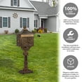 thumbnail image 6 of Betisef Mailbox Cast Aluminum Mail Box Postal Box Security Heavy Duty Bronze, 6 of 9