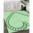thumbnail image 2 of Ahgly Company Indoor Rectangle Patterned Mint Green Area Rugs, 5' x 7', 2 of 6