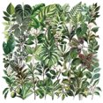 thumbnail image 1 of Pegatinas de vinilo con forma de hojas verdes, impermeables, estilo anime, 50 unidades/lote, 1 of 5