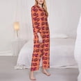thumbnail image 3 of Honeii Cartoon Meat print Women's Pajama Sets Long Sleeve Button Down Sleepwear Nightwear Soft Pjs Lounge Sets-X-Large, 3 of 7