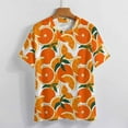 thumbnail image 3 of Orange Slice Pattern Women's T-Shirt Short Sleeve T Shirts Tops Tee Ladies Loose T, 3 of 6