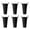Black, variant on 6-Pack Galvanized Metal Flower Buckets with Handles, Farmhouse Style Decorative Vases for Indoor & Outdoor Use, Multipurpose Storage Pails for Parties, Classroom & Home Organization