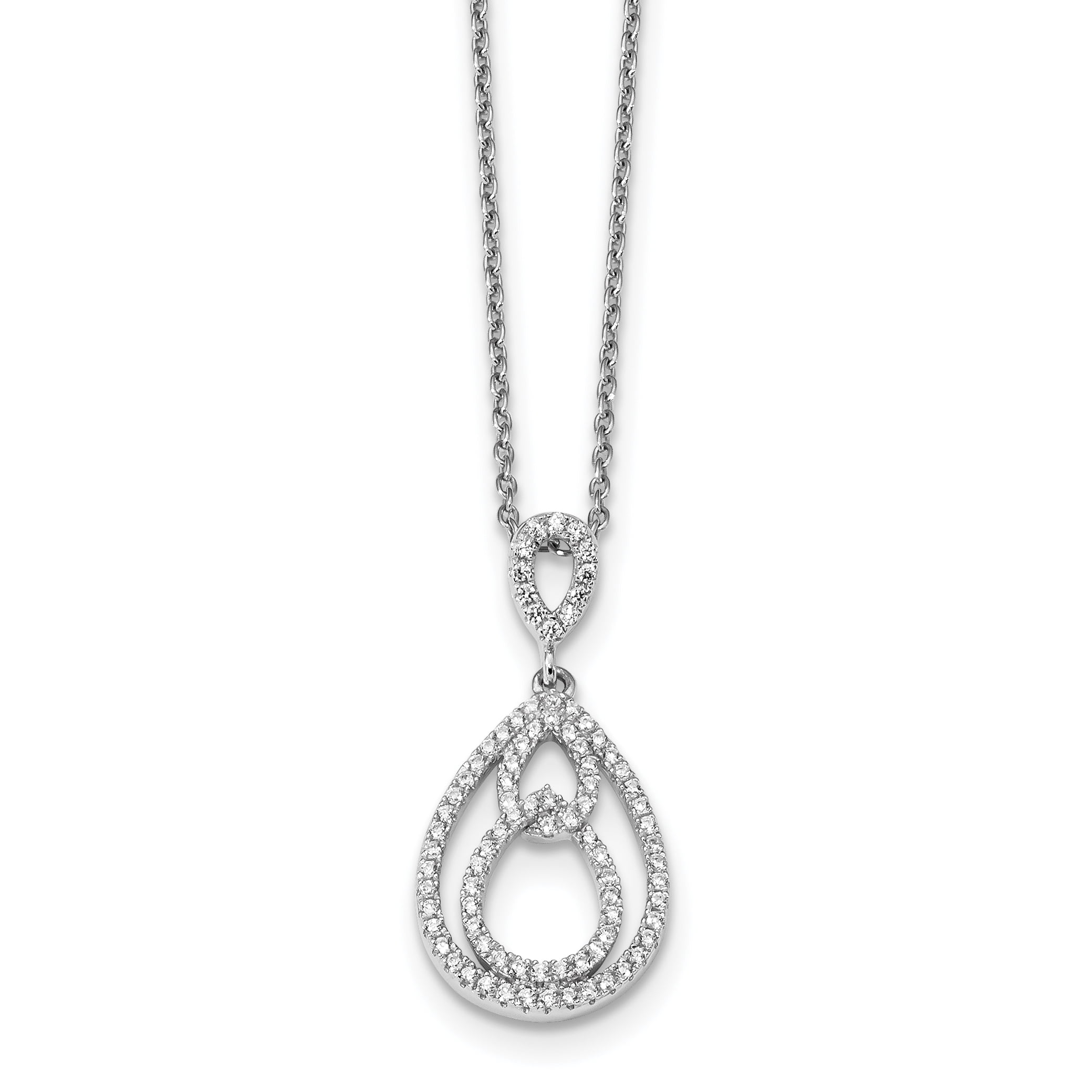 925 Sterling Silver Cubic Zirconia Cz Chain Necklace Pendant Charm Fine Jewelry Gifts For Women For Her