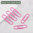 thumbnail image 3 of HUGFEGWE 200 Pcs Paper Clips, Office Clips Smooth Surface with Box | Keep Desk Neat, Great for Office, Art, Home, Daily Use (Pink, 1.1-Inch) UA824-20095, 3 of 5