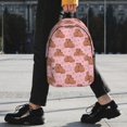 thumbnail image 2 of Lukts Heart Capybara Pattern 15 Inch Student Backpack, Waterproof Laptop Backpack with Adjustable Shoulder Straps, Lightweight Travel, Campus Backpack, Unisex, 2 of 6