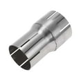 thumbnail image 1 of Rebajas únicas 2" OD-2.35" OD Doblado de escape mandrel codo reductor concéntrico adaptador de tubo de acero inoxidable 304 39 pulgadas de longitud tono plateado, 1 of 7