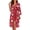 Cartoon Santa Claus, variant on Rainbow Striped Womens Robes Lightweight Long Sleeve Nightgowns V Neck Bathrobe Loose Fit Nightwear for Winter Home Life