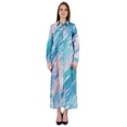 thumbnail image 1 of Bimba Robe Chemise Maxi Imprimée à Manches Longues pour Femmes, Coupe Ample Décontractée, Boutonnée, 1 of 7
