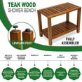 thumbnail image 4 of Teakcraft  The ESKE, Teak Shower Bench 24 Inch, 4 of 7