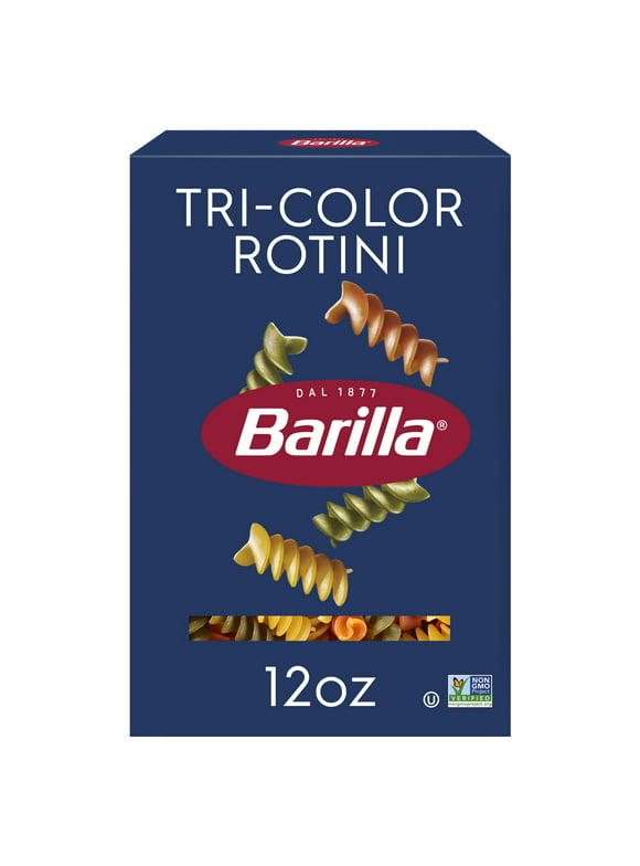 Barilla Classic Non-GMO, Kosher Certified Tri-Color Rotini Pasta, 12 oz