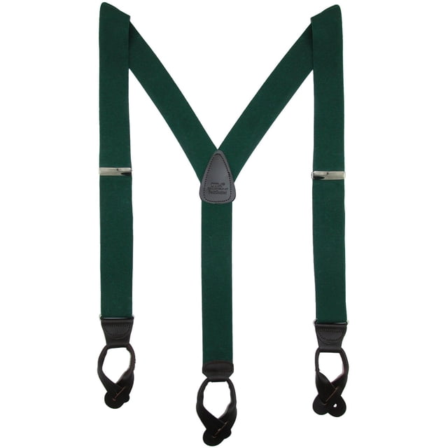 CTM® Bretelles Élastiques à Boutons pour Robe avec Quincaillerie Argentée (Hommes)
