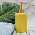 thumbnail image 2 of Gold Soap Dispenser, Ceramic Lotion Pump Bottle with Refined and Vintage Emboss, Home Decoration for Bathroom or Kitchen (White), 2 of 14