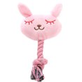 thumbnail image 1 of Dog Squeaky Toy Cartoon: Plush Funny Dog Rope Toy Puppy Teething Toy Pet Tug Toy, 1 of 10