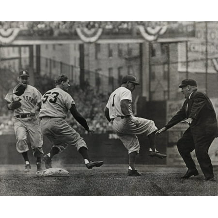 Wee Reese Dances To A Safe Decision Bill Summers Giving The Safe Sign As Brooklyn Dodger Wee Reese Dances To A Safe Decision Bill Summers Giving The Safe Sign As Brooklyn Dodger