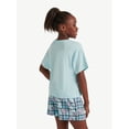 thumbnail image 3 of Justice Girls Short Sleeve Tee with Shorts Pajama 2-Piece Set, Sizes 5-18, 3 of 5