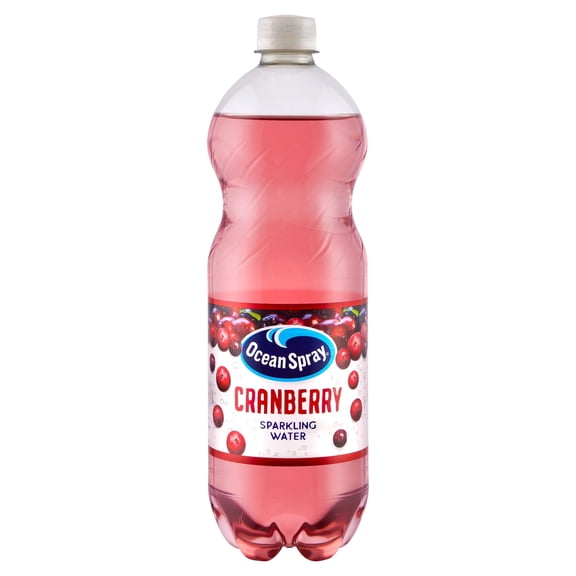 Ocean Spray Sparkling Water Cranberry 1 Litre, Imported from Britain