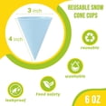 thumbnail image 2 of baomifa-(6-pack) Reusable Plastic Snow Cone Cups, Compatible with Nostalgia and Cuisinart Snow Cone Machine, Shaved Ice Cups for Syrup, Kid-Friendly, 6oz, 2 of 4