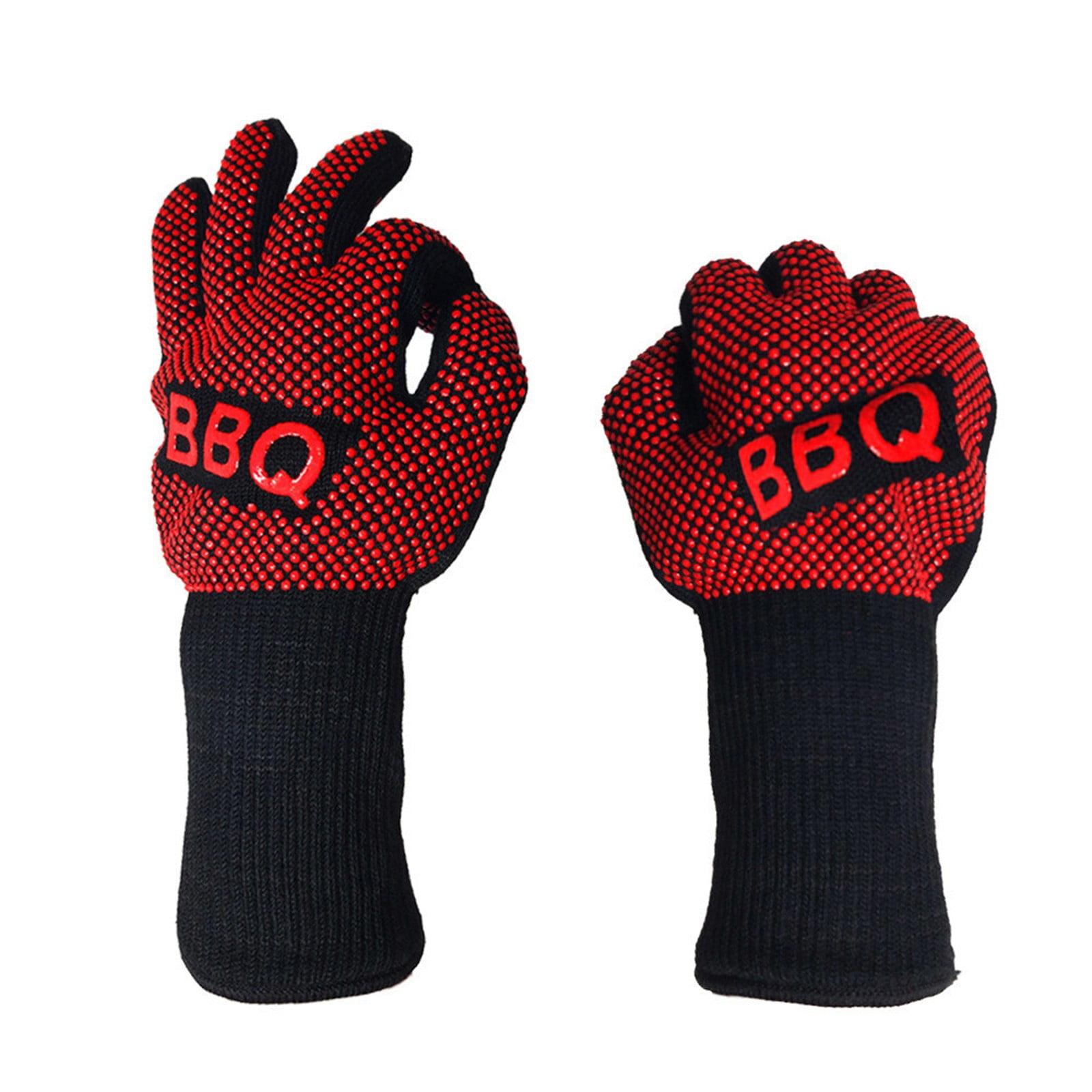1pc Heat Resistant Oven Gloves - Cut Resistant, Non-Slip Silicone BBQ Gloves  for Kitchen, Grill, Camping, and Cookware