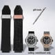thumbnail image 2 of Watchband For Hublot Big Bang Silicone 25*19mm Waterproof Men's Watch Strap Chain Watch Accessories Rubber Bracelet Wristband-blue A Black, 2 of 5