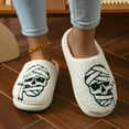 thumbnail image 2 of Gaexia Cozy Halloween Themed Women's Slippers For Winter Warm Fuzzy Indoor Outdoor Comfortable Footwear With Cute Design, 2 of 7