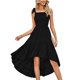 thumbnail image 1 of Robe À Enfiler Vestido de mujer A-Line Vestido sin mangas con cuello cuadrado Maxi para cóctel (Negro M) Ygjytge para Mujer Negro T S, 1 of 7