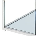 thumbnail image 6 of Contemporary Metal and Glass Small Square Coffee Table Silver, 6 of 8