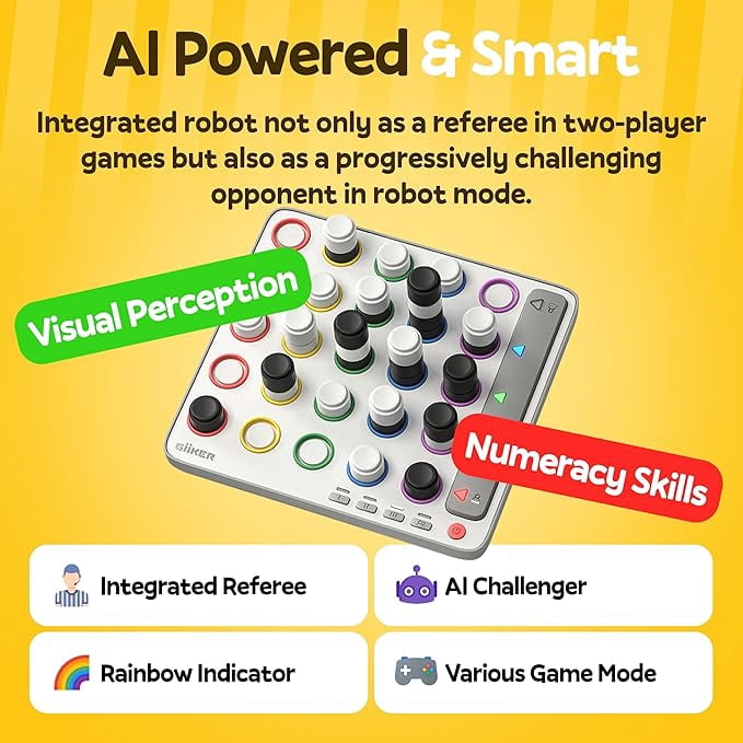 GiiKER Smart Four,4 in a Row Game for 1-2 Players,Gift for Kids and Adults,Ages 6+