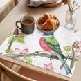 thumbnail image 3 of Placemat Set of 4 Floral Bird Placemats for Dining Table Green Leaves Branch Washable Table Mats for Kitchen and Party Decor Indoor & Outdoor Use, 3 of 8