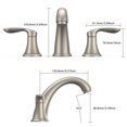 thumbnail image 2 of 8" Faucet for Bathroom Sink, Widespread Chrome Bathroom Faucet 3 Hole with Stainless Steel Pop Up Drain and cUPC Lead-Free Hose - Zinc Alloy+Plastic 2 Packs, 2 of 5