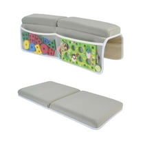 Baby Bath Kneeler, Elbow Rest Pad, Comfortable Baby Bath Cushion, Toy Organizer, Baby Bathtub Support, Non Slip Kneeling Matt, Grey