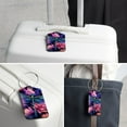 thumbnail image 6 of Dragonfly Square PU Leather 2 Pack Travel Tag - Bag Tag - Suitcase Tag with Privacy Cover and Stainless Steel Ring - Suitable for Travel, Backpack, and Handbag, 6 of 7