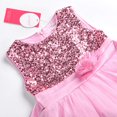 thumbnail image 3 of Jerrisapparel Robe de Bal en Tulle à Sequins pour Petites Filles (7 Rose), 3 of 4