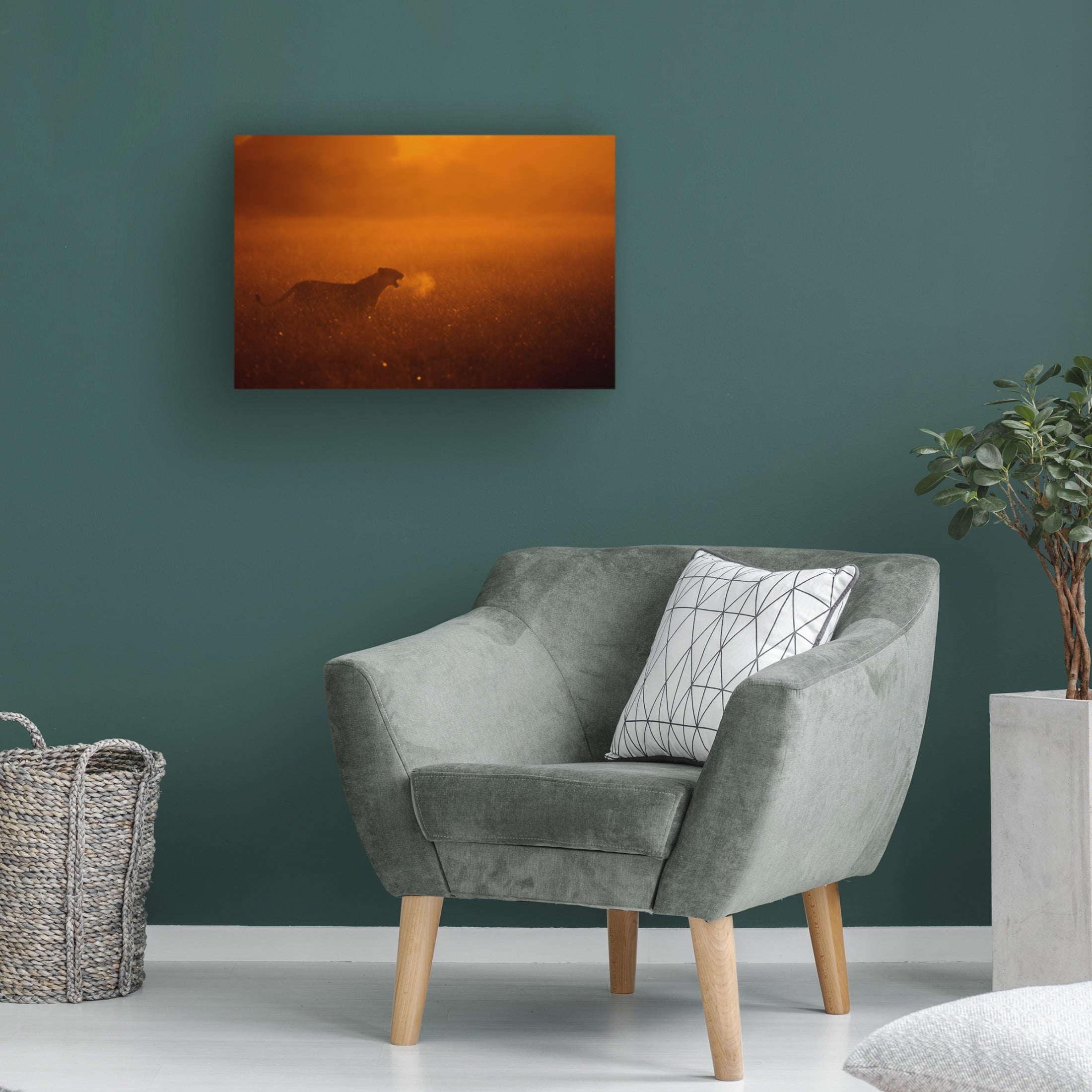 Canvas Wall Art - Mohammed Alnaser 'Puff' Wall Art for Living Room, Bedroom, or Office D?cor by Trademark Fine Art - 47 x 30 Inches