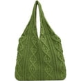 thumbnail image 1 of LHSHID Knitted Hobo Bag Women's Crocheted Shoulder Bag Large Handbags Tote Wool Woven Aesthetic Purse Top Handle Bag, 1 of 8