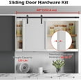 5 Ft Sliding Barn Door Hanger Hardware Kit Fit 4/5" to 1" Thick