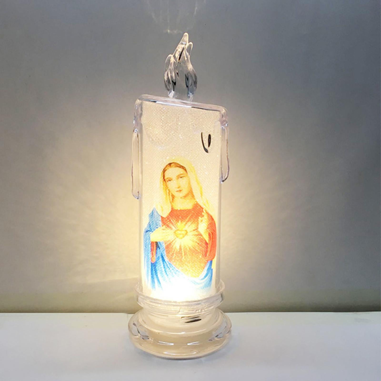 CUTICATE Electric Flameless LED Tealight Prayer Candle Religious