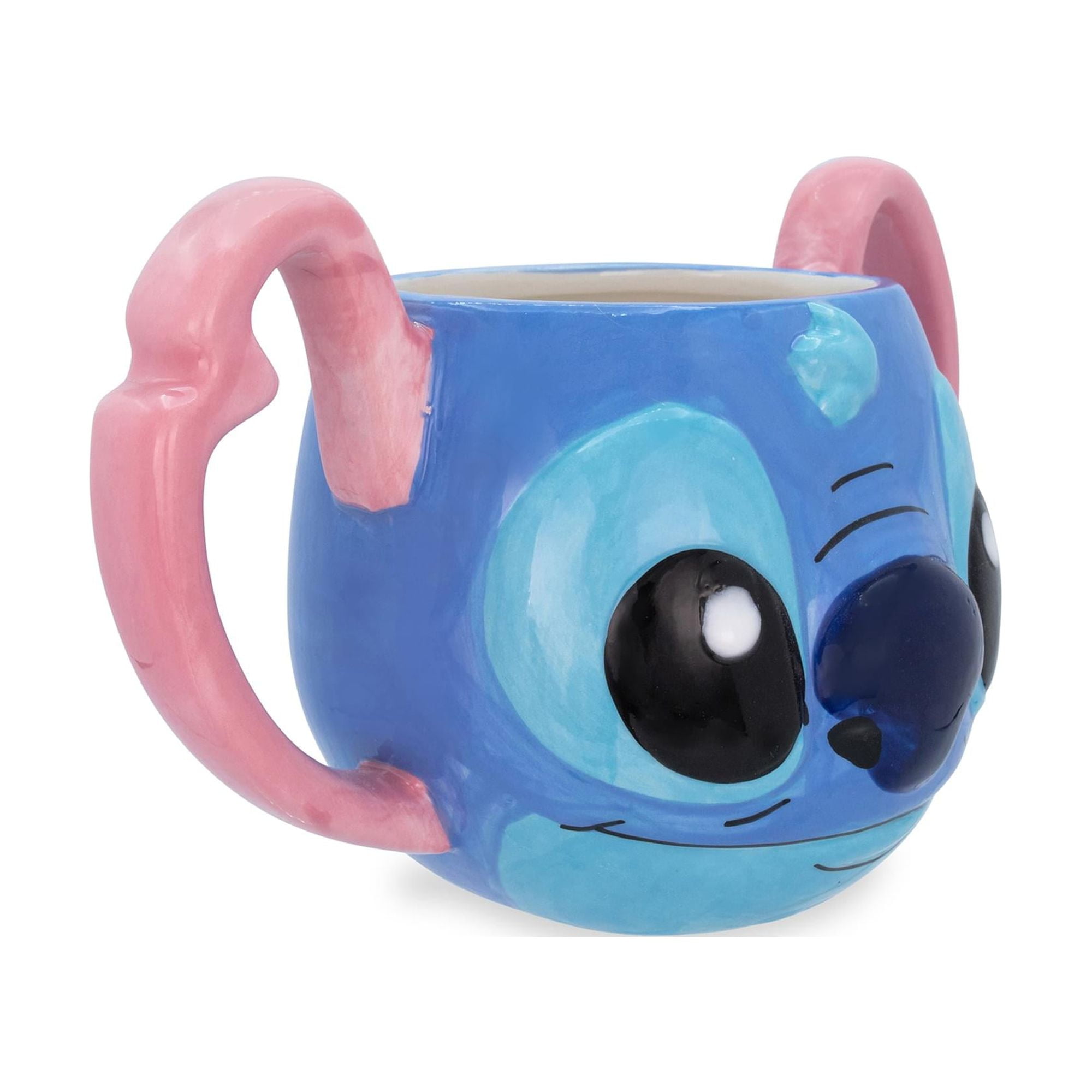 NEW Disney Stitch 17oz Coffee Tea Mug Cup W Stitch Head Removable Lid-New  White