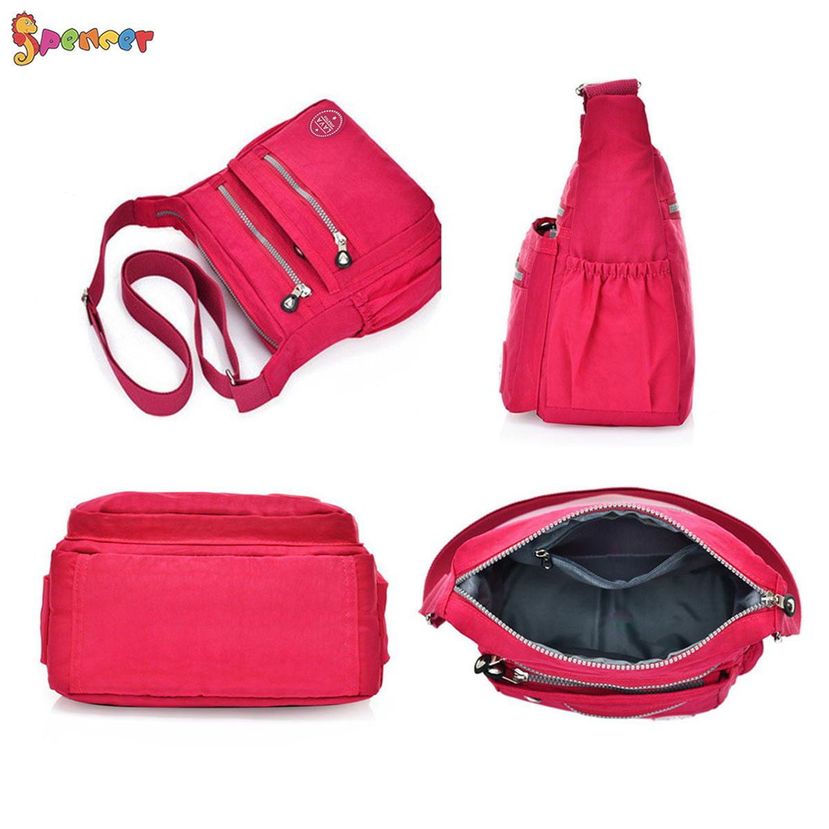 SEINPURE Women Nylon Crossbody Bag Waterproof Multi Pockets