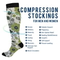 thumbnail image 2 of FORMRS Womens Knee High Socks Casual Long Thick Travel Daily Wear, 1 Pair, Retro Flower Print, 2 of 6