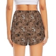 thumbnail image 2 of Lsque Warm Coffee Pattern Printed Women's Running Shorts with Liner Pockets,Elastic Quick Dry Workout Athletic Gym Yoga Shorts,Womens High Waist Shorts-X-Large, 2 of 9