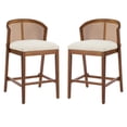 thumbnail image 1 of Indoor Wooden Counter Stool,Walnut, 1 of 14