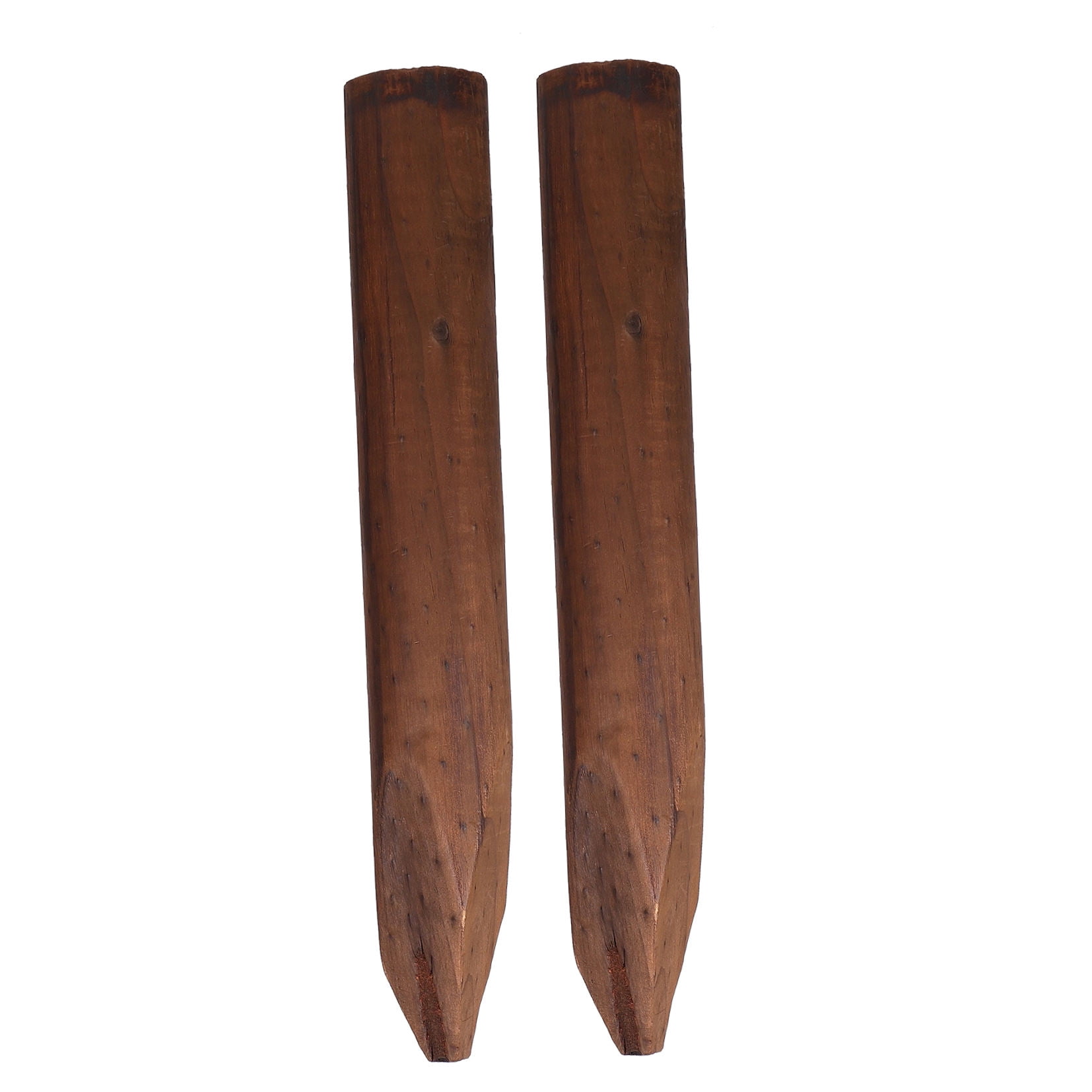 FESTFENDS Garden Bed Edging Brown Wood 2Pcs 15.7X2X2In