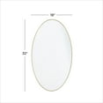 thumbnail image 4 of DecMode Contemporary Oval Wood Wall Mirror with Matte Gold Frame, 18"W x 32"H, 4 of 12