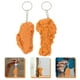 thumbnail image 3 of 2 piezas de llavero de pollo cocido con llavero de pollo frito llave de pollo cocido anillo de llave, 3 of 4