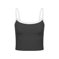 thumbnail image 5 of Blotona Women Spaghetti Strap Camisoles Contrast Color Sleeveless Sling Tank Tops Summer Slim Fit Exposed Navel Vests Crop Tops, 5 of 6
