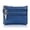 Blue, variant on Ayli Mini Leather Wallet Coin Purse 3 Zipper Pockets Key Ring Mini Pouch for Women and Teenage Girls